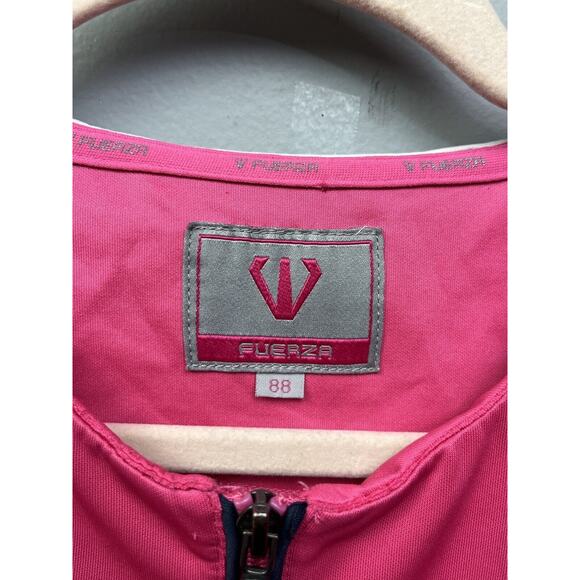 Fuerza Sport Track Jacket Womens Small Full Zip Coat 88 Pink Pockets - Picture 7 of 8